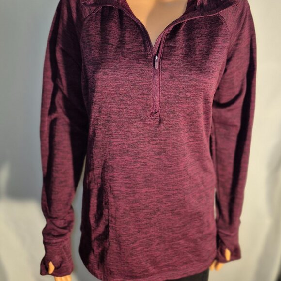 AVIA stylish athletic jacket w/ zippered bust, Maroon/black blend in size XXL - Picture 13 of 16